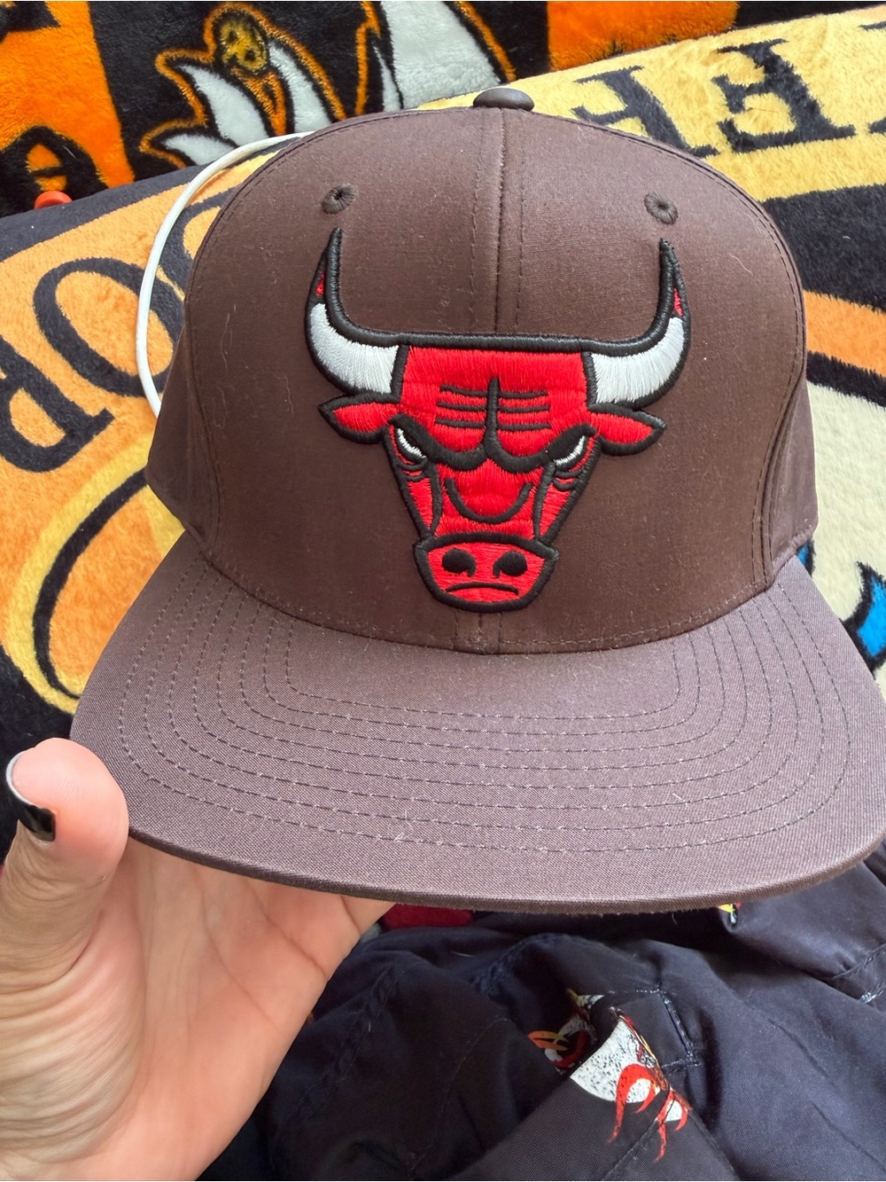 Mitchell & Ness brown fitted hat